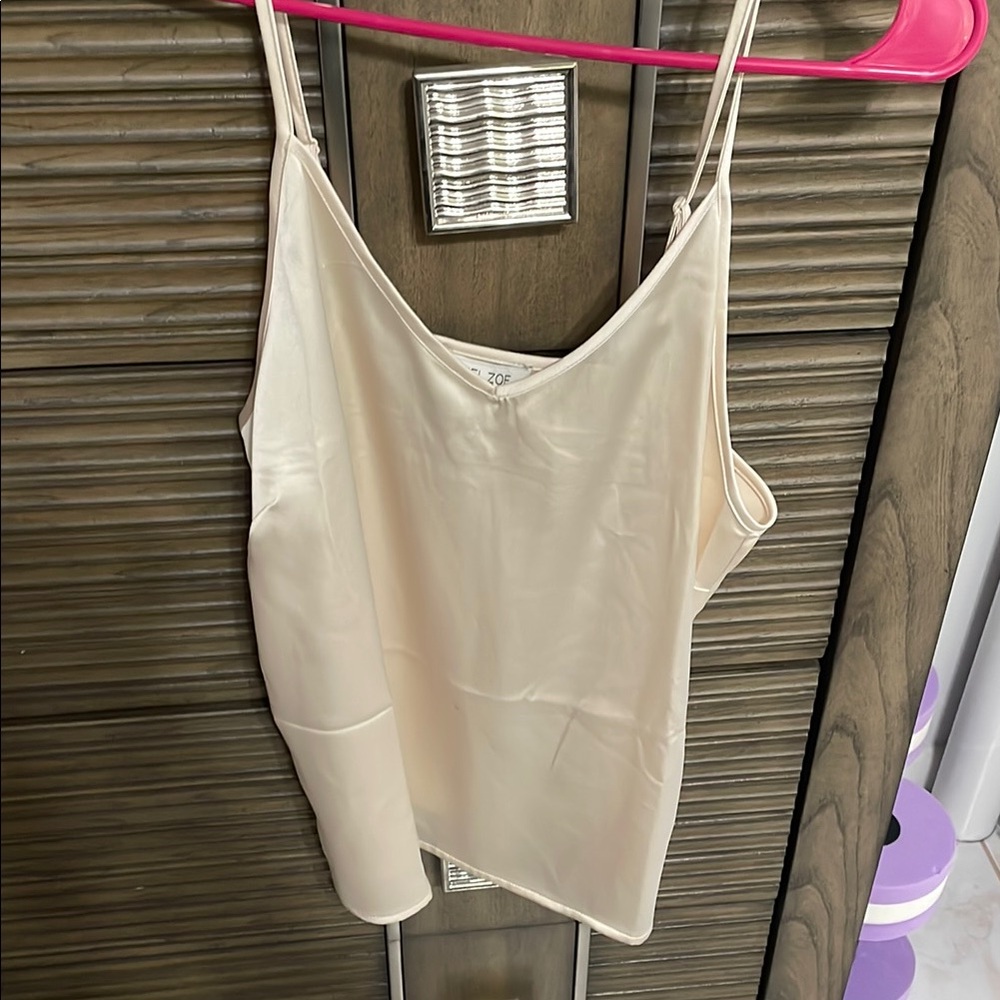 Rachel Zoe Cream Asymmetrical Camisole Top